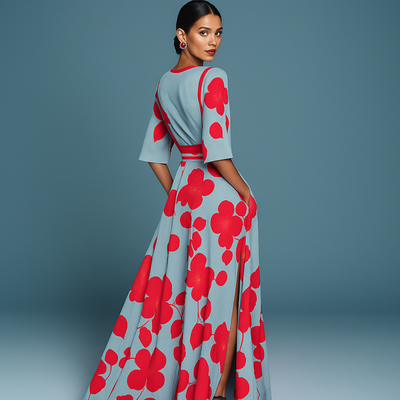 Elisa - Vestido Elegante de Manga Corta