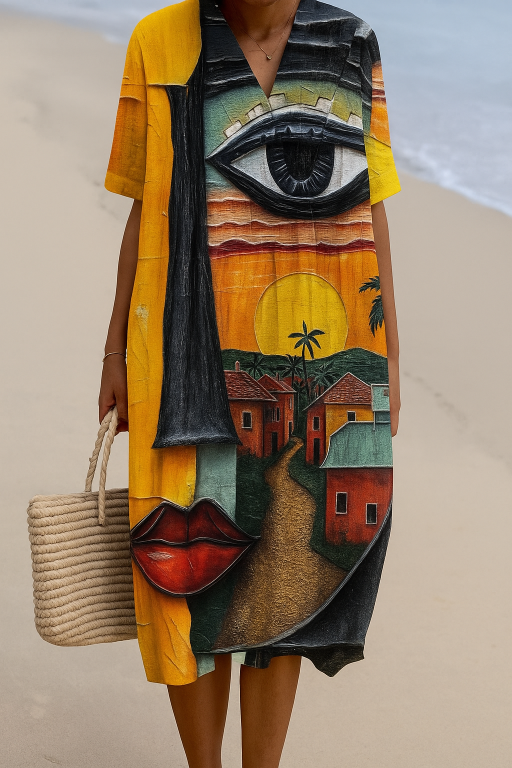 Tania - Vestido de Algodón Inspirado en Artistas
