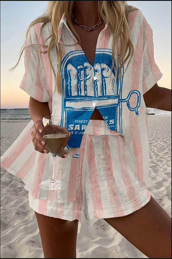 Conjunto Corto de Sardina Impresa