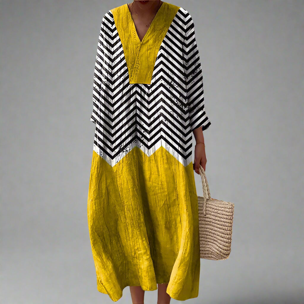 Juliana - Vestido Geométrico Elegante