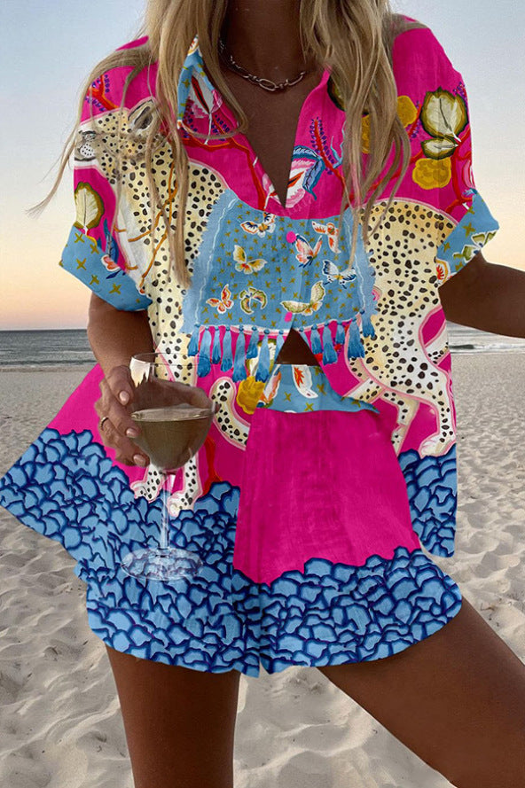 Conjunto Corto Impreso de Mariposa