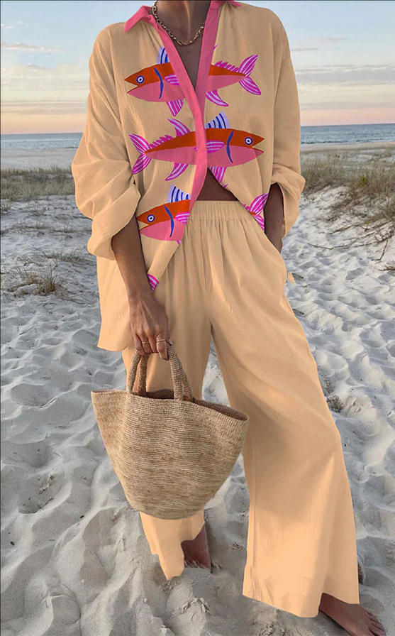 Conjunto de Peces Rosados Impresos