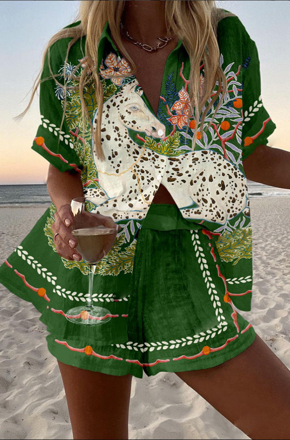 Conjunto Corto de Caballo Impreso