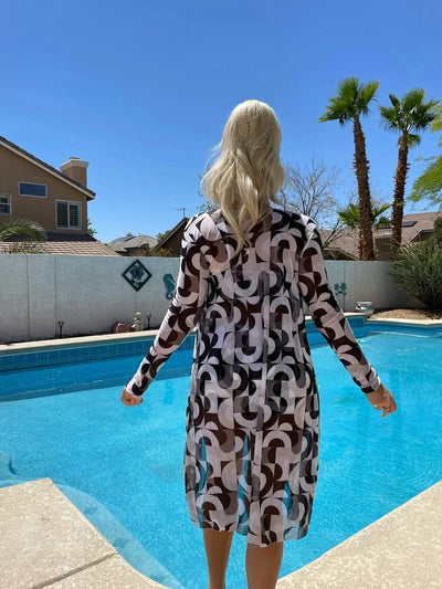 AMALFI - Conjunto de Bikini de Cintura Alta con Cover-Up