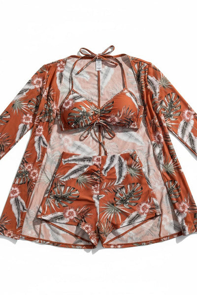 AMALFI - Conjunto de Bikini de Cintura Alta con Cover-Up